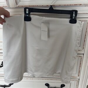 Abercrombie and Fitch White Satin Skort - Triple Lined!
